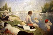 Georges Seurat Baders in Asnieres painting